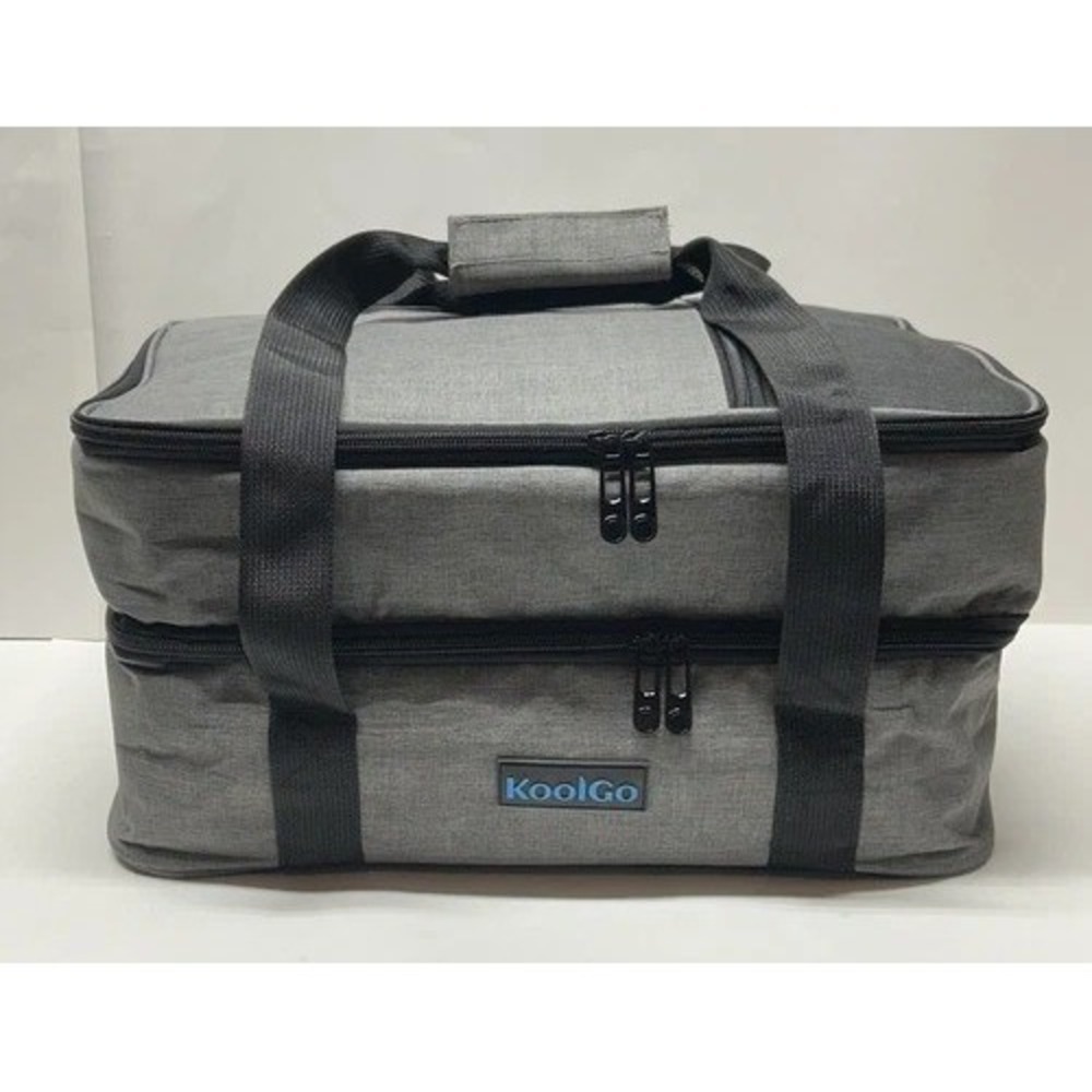 KoolGo Insulated Double Casserole Carrier Thermal Tote Catering NEW GIFT